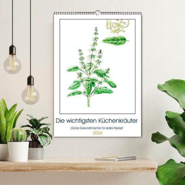 Produktbild: Die wichtigsten K&uuml;chenkr&auml;uter (Wandkalender 2026 DIN A2 hoch), CALVENDO Monatskalender