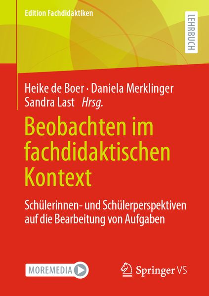Beobachten im fachdidaktischen Kontext, Taschenbuch von , Springer Fachmedien Wiesbaden GmbH, 9783658353544