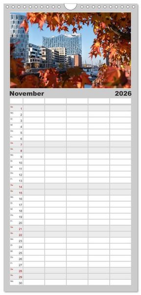 Produktbild: Familienplaner 2026 - Urbane Impressionen: Hansestadt Hamburg - Tor zur Welt mit 5 Spalten (Wandkalender, 21 x 45 cm) CALVENDO