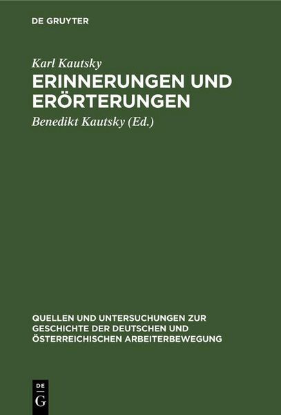 Produktbild: Erinnerungen und Er&ouml;rterungen