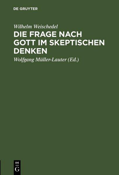 Produktbild: Die Frage nach Gott im skeptischen Denken