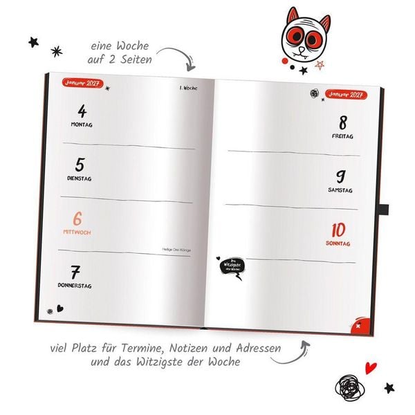 Produktbild: TR&Ouml;TSCH - Buchkalender Der etwas andere Jahresplaner Schwarzer Humor 2027