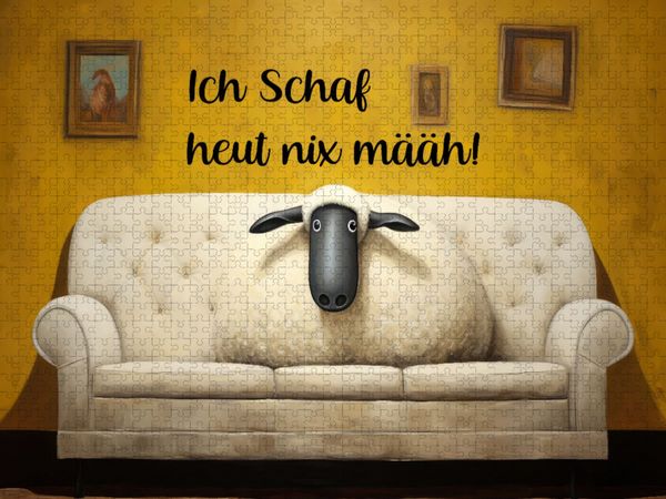 Produktbild: CALVENDO Puzzle Brillenschaf | 1000 Teile Lege-Gr&ouml;&szlig;e 64x48cm Foto-Puzzle f&uuml;r gl&uuml;ckliche Stunden