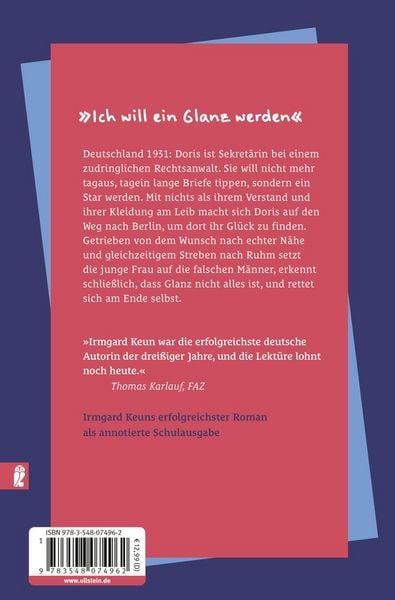 Produktbild: Das kunstseidene M&auml;dchen (Textausgabe f&uuml;r den Literaturunterricht)
