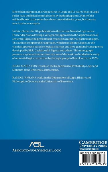 Produktbild: A General Algebraic Semantics for Sentential Logics