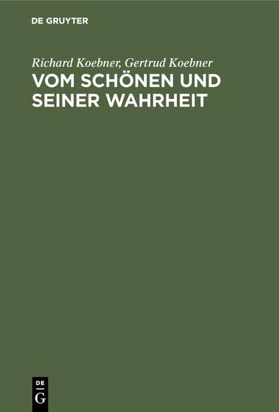 Produktbild: Vom Sch&ouml;nen und seiner Wahrheit
