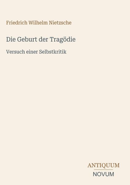 Produktbild: Die Geburt der Trag&ouml;die