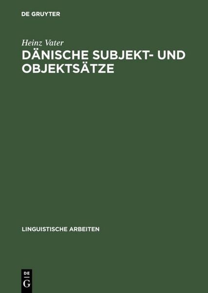 Produktbild: D&auml;nische Subjekt- und Objekts&auml;tze