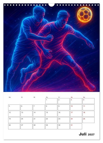 Produktbild: Vision Fu&szlig;ball Licht - Kraft - Spiel (Wandkalender 2027 DIN A3 hoch), CALVENDO Monatskalender