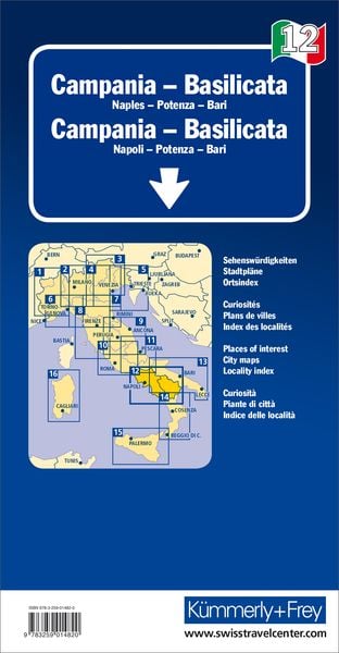 Produktbild: KuF Italien Regionalkarte 12 Campanien - Basilicata