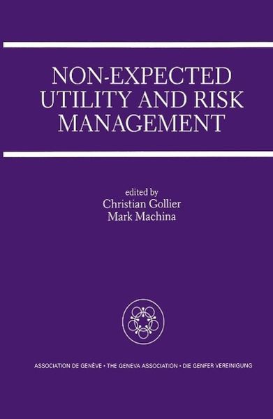 Produktbild: Non-Expected Utility and Risk Management
