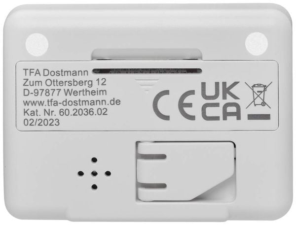 Produktbild: TFA Dostmann 60.2036.02 Quarz Wecker Wei&szlig; Alarmzeiten 1 1 Timerzeit