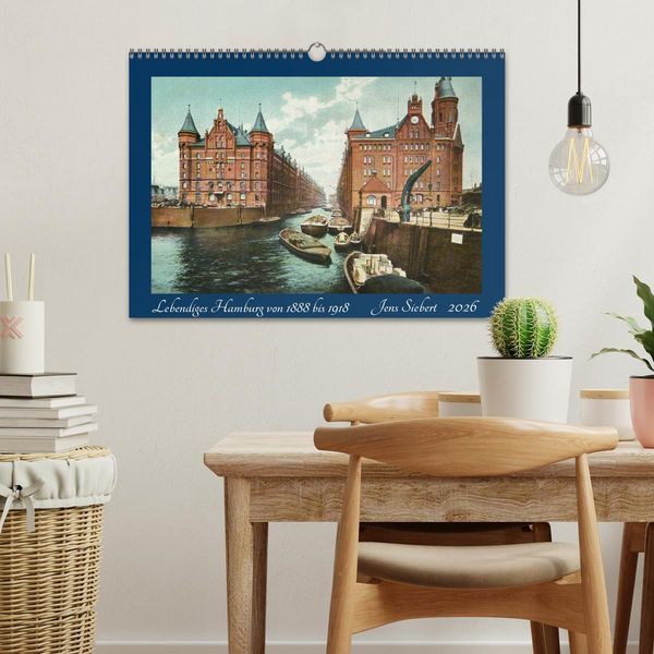 Produktbild: Lebendiges Hamburg von 1888 bis 1918 (Wandkalender 2026 DIN A3 quer), CALVENDO Monatskalender