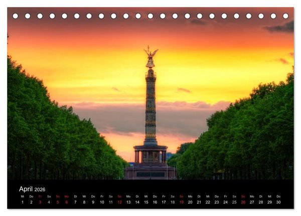 Produktbild: Berliner Stadtansichten (Tischkalender 2026 DIN A5 quer), CALVENDO Monatskalender