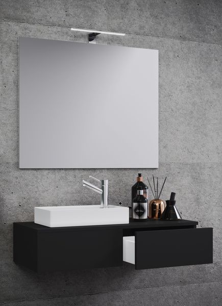 Produktbild: 3-tlg G&auml;ste WC Waschplatz Waschtisch Gudas Spiegel