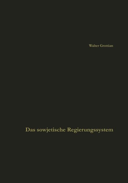 Produktbild: Das sowjetische Regierungssystem