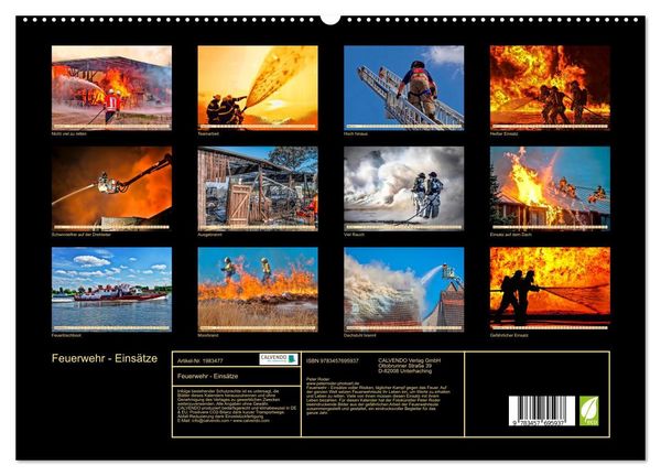 Produktbild: Feuerwehr - Eins&auml;tze (hochwertiger Premium Wandkalender 2026 DIN A2 quer), Kunstdruck in Hochglanz