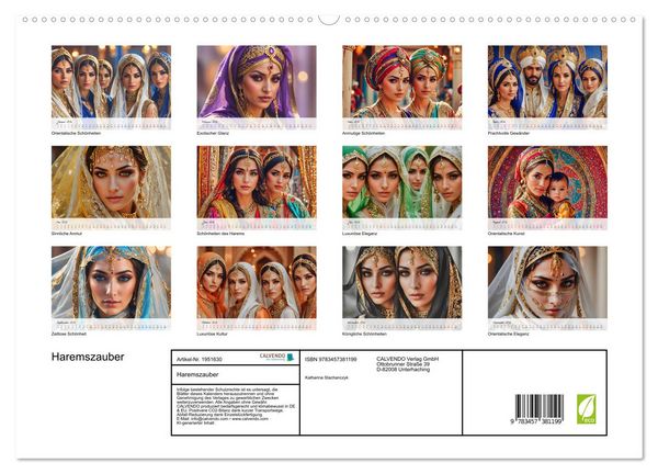 Produktbild: Haremszauber (hochwertiger Premium Wandkalender 2026 DIN A2 quer), Kunstdruck in Hochglanz