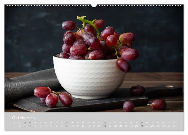 Produktbild: authentic FOOD art Obst und Gem&uuml;se (hochwertiger Premium Wandkalender 2026 DIN A2 quer), Kunstdruck in Hochglanz