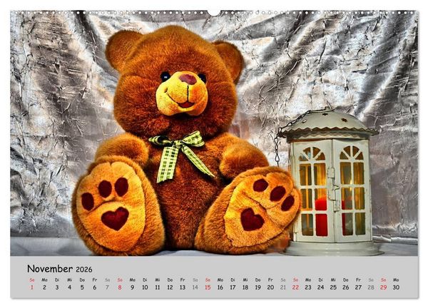 Produktbild: TEDDYB&Auml;R, OH TEDDYB&Auml;R... (hochwertiger Premium Wandkalender 2026 DIN A2 quer), Kunstdruck in Hochglanz
