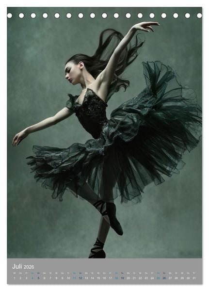 Produktbild: M&auml;rchenhafte Ballerina (Tischkalender 2026 DIN A5 hoch), CALVENDO Monatskalender