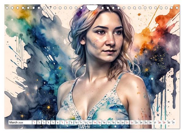Produktbild: The Muse Moira in Twelve Facets (Wall Calendar 2026 DIN A4 landscape), CALVENDO 12 Month Wall Calendar