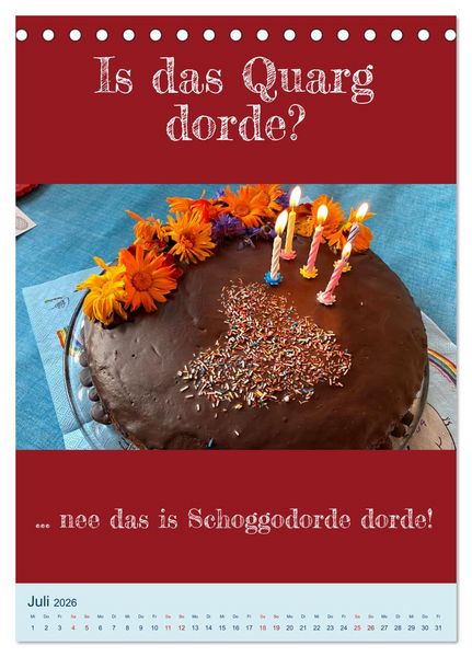 Produktbild: Ningeln&auml;sorum! Mundart und Dialekt Kalender Sachsen (Tischkalender 2026 DIN A5 hoch), CALVENDO Monatskalender