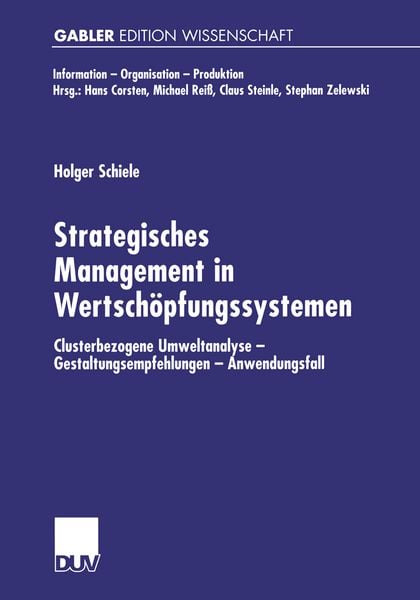 Produktbild: Strategisches Management in Wertschöpfungssystemen