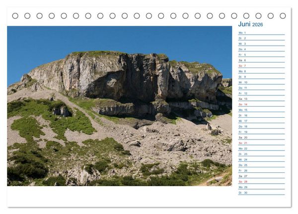 Produktbild: Region Oberstdorf - Kleinwalsertal und Nebelhorn (Tischkalender 2026 DIN A5 quer), CALVENDO Monatskalender