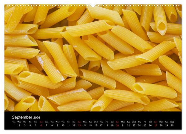 Produktbild: PASTA (High Quality Premium Wall Calendar 2026 DIN A2 landscape),CALVENDO 12 Month Wall Calendar