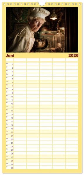Produktbild: Familienplaner 2026 - Mit Herz und Hand, Ich bin B&auml;cker mit 5 Spalten (Wandkalender, 21 x 45 cm) CALVENDO