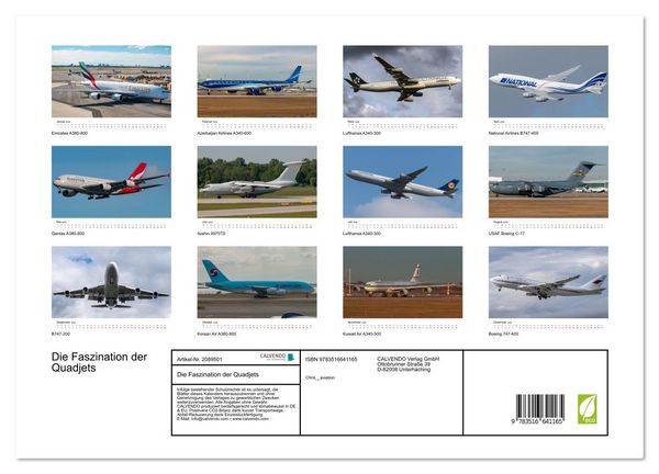 Produktbild: Die Faszination der Quadjets (Wandkalender 2026 DIN A3 quer), CALVENDO Monatskalender