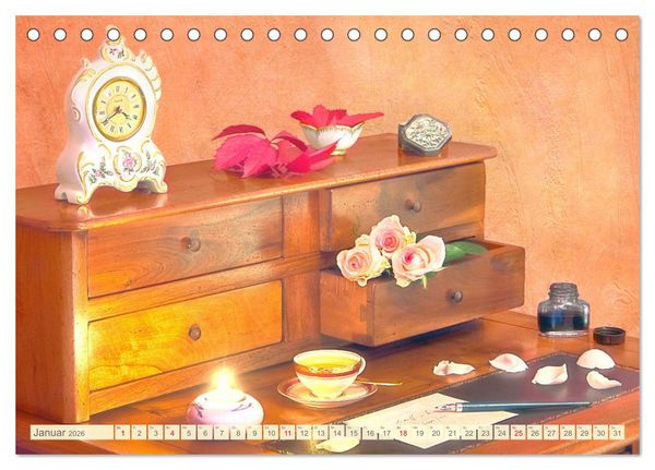 Produktbild: Nostalgische Stillleben. Die Poesie der Bilder (Tischkalender 2026 DIN A5 quer), CALVENDO Monatskalender