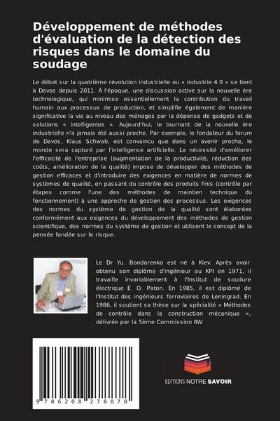 Produktbild: D&eacute;veloppement de m&eacute;thodes d'&eacute;valuation de la d&eacute;tection des risques dans le domaine du soudage