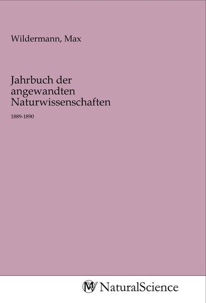 Jahrbuch der angewandten Naturwissenschaften, Taschenbuch von , MV-NaturalScience, 9783968785646
