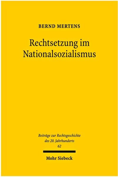 Produktbild: Rechtsetzung im Nationalsozialismus
