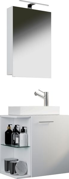 3-tlg Gäste WC Waschplatz Waschtisch Hausa Schrank