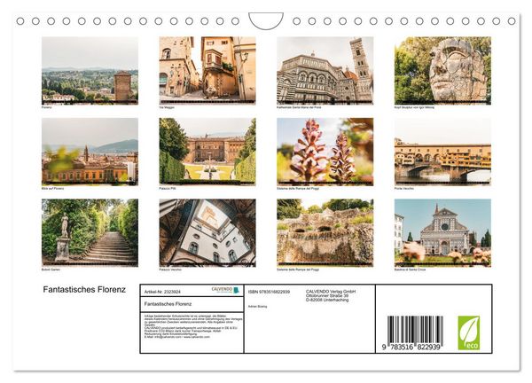 Produktbild: Fantastisches Florenz (Wandkalender 2027 DIN A4 quer), CALVENDO Monatskalender