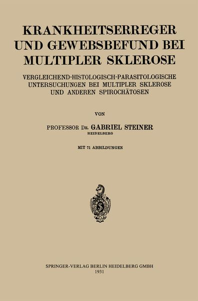 Produktbild: Krankheitserreger und Gewebsbefund bei Multipler Sklerose