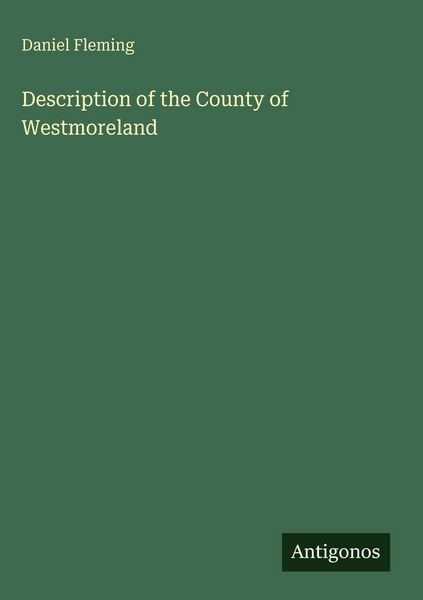 Produktbild: Description of the County of Westmoreland