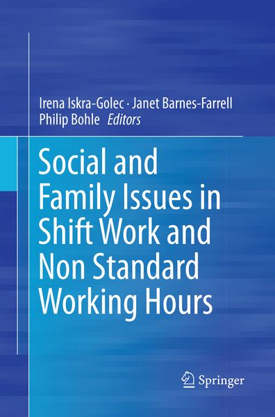 Produktbild: Social and Family Issues in Shift Work and Non Standard Working Hours