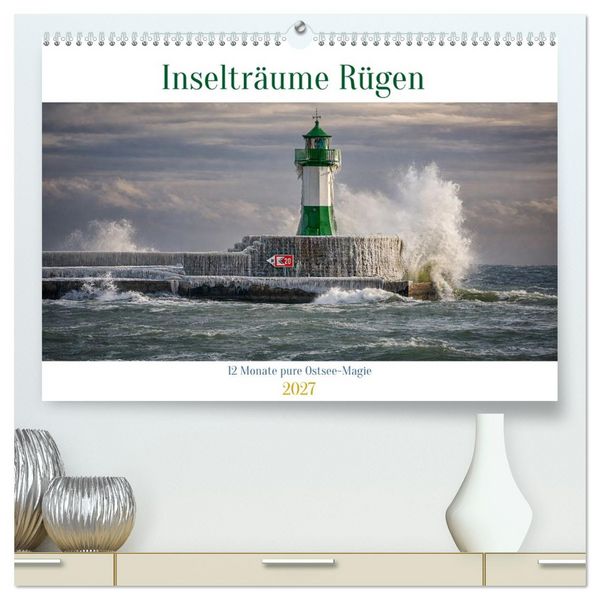 Produktbild: Inseltr&auml;ume R&uuml;gen &ndash; 12 Monate pure Ostsee-Magie (hochwertiger Premium Wandkalender 2027 DIN A2 quer), Kunstdruck in Hochglanz