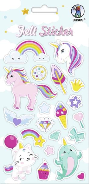Produktbild: URSUS Filz-Sticker "Einhorn"