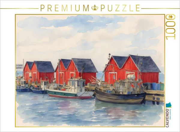 Produktbild: CALVENDO Puzzle Fischereihafen Boltenhagen | 1000 Teile Lege-Gr&ouml;&szlig;e 64x48cm Foto-Puzzle f&uuml;r gl&uuml;ckliche Stunden