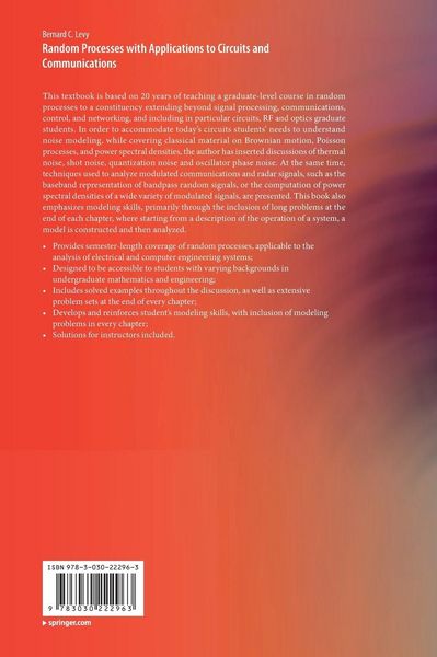 Produktbild: Random Processes with Applications to Circuits and Communications
