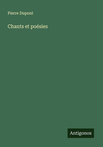 Produktbild: Chants et po&eacute;sies