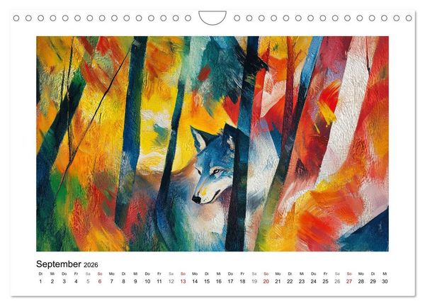 Produktbild: Expressionistisch durchs Jahr (Wandkalender 2026 DIN A4 quer), CALVENDO Monatskalender