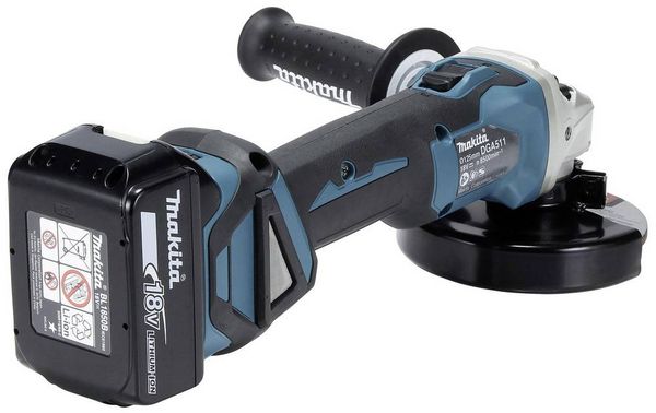 Produktbild: Makita DGA511RTJ Akku-Winkelschleifer 125 mm inkl. 2. Akku, inkl. Ladeger&auml;t, inkl. Koffer 18 V 5 Ah