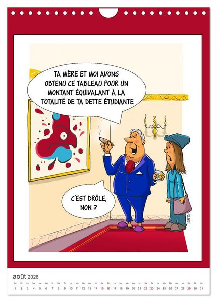 Produktbild: Les Babyboumeurs - Dessins humoristiques (Calendrier mural 2026 DIN A4 horizontal), CALVENDO calendrier mensuel