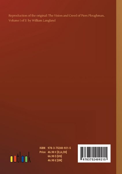 Produktbild: The Vision and Creed of Piers Ploughman, Volume I of II
